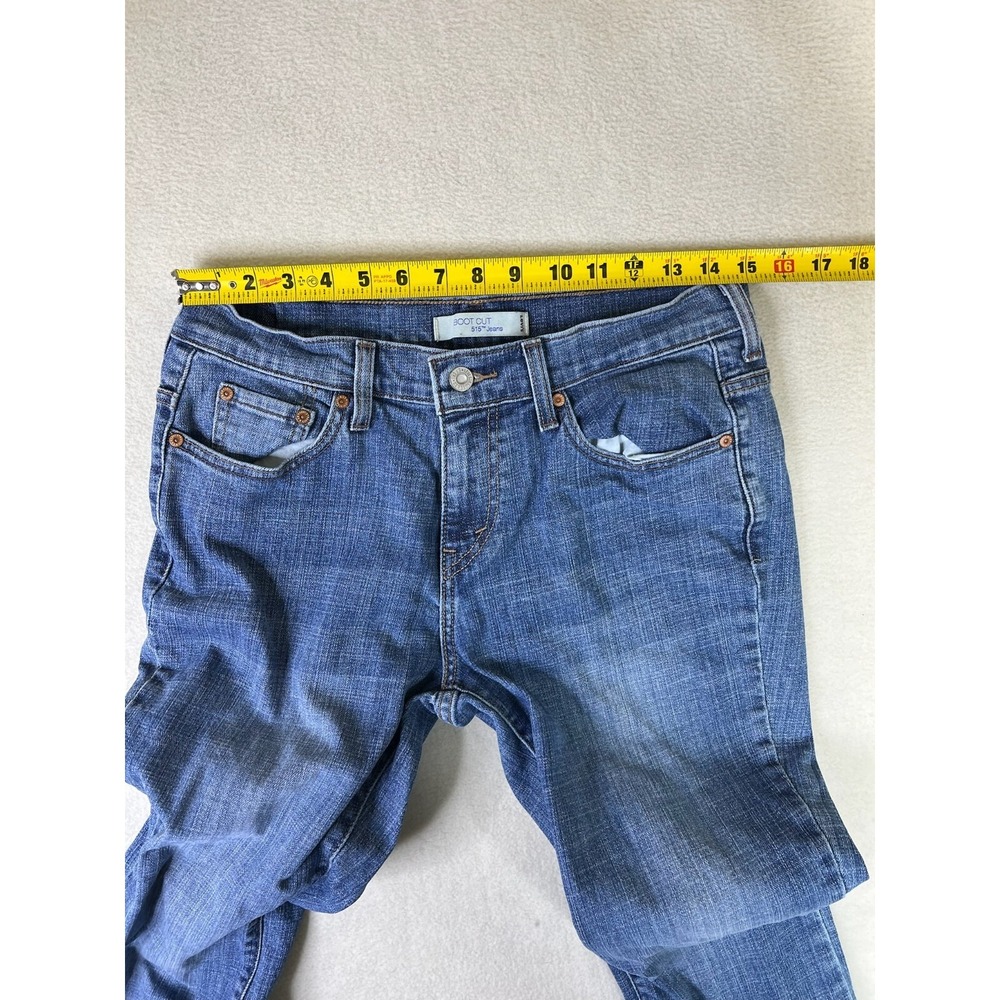 Levi's 515 Bootcut Jeans Women's 8 Short 30x30 Blue Denim Flaured Casual Y2K - Picture 10 of 16